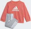 Adidas Performance joggingpak koraalrood/grijs melange/wit online kopen