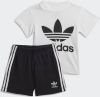 Adidas Originals Trefoil T Shirt/Shorts Set Baby's White Kind online kopen