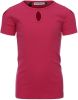 Looxs Revolution Fluo pink rib t shirt keyholes voor meisjes in de kleur online kopen