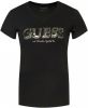 Guess Trine T shirt met logo en strass decoratie online kopen