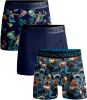 Muchachomalo Boxershorts Biker Poseidon Ace 3 Pack , Blauw, Heren online kopen