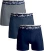 Muchachomalo boxershort Solid set van 3 d.blauw/blauw/grijs online kopen