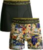 Muchachomalo Boxershorts 2 pack Shorts Baretta Blue Hawai Groen online kopen