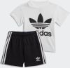 Adidas Originals Trefoil T Shirt/Shorts Set Baby's White Kind online kopen