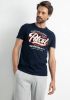 PETROL INDUSTRIES T shirt met ronde hals en Petrol logo online kopen