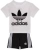 Adidas Originals Trefoil T Shirt/Shorts Set Baby's White Kind online kopen