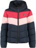 America Today Junior gewatteerde winterjas donkerblauw/rood/roze online kopen