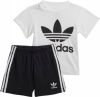 Adidas Originals Trefoil T Shirt/Shorts Set Baby's White Kind online kopen