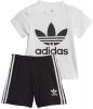 Adidas Originals Trefoil T Shirt/Shorts Set Baby's White Kind online kopen